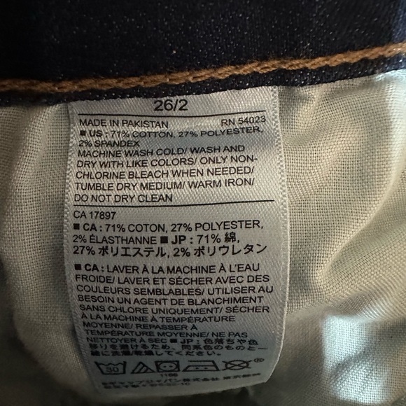 Banana Republic Dark Blue Women's Women’s Skinny Jeans with Fading Size 26 - Picture 4 of 6